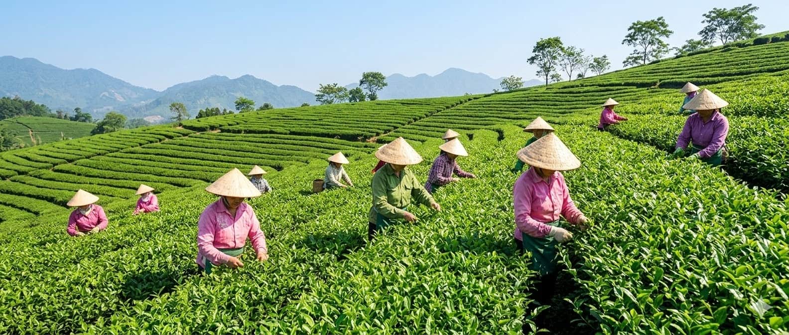 Tea Garden Background