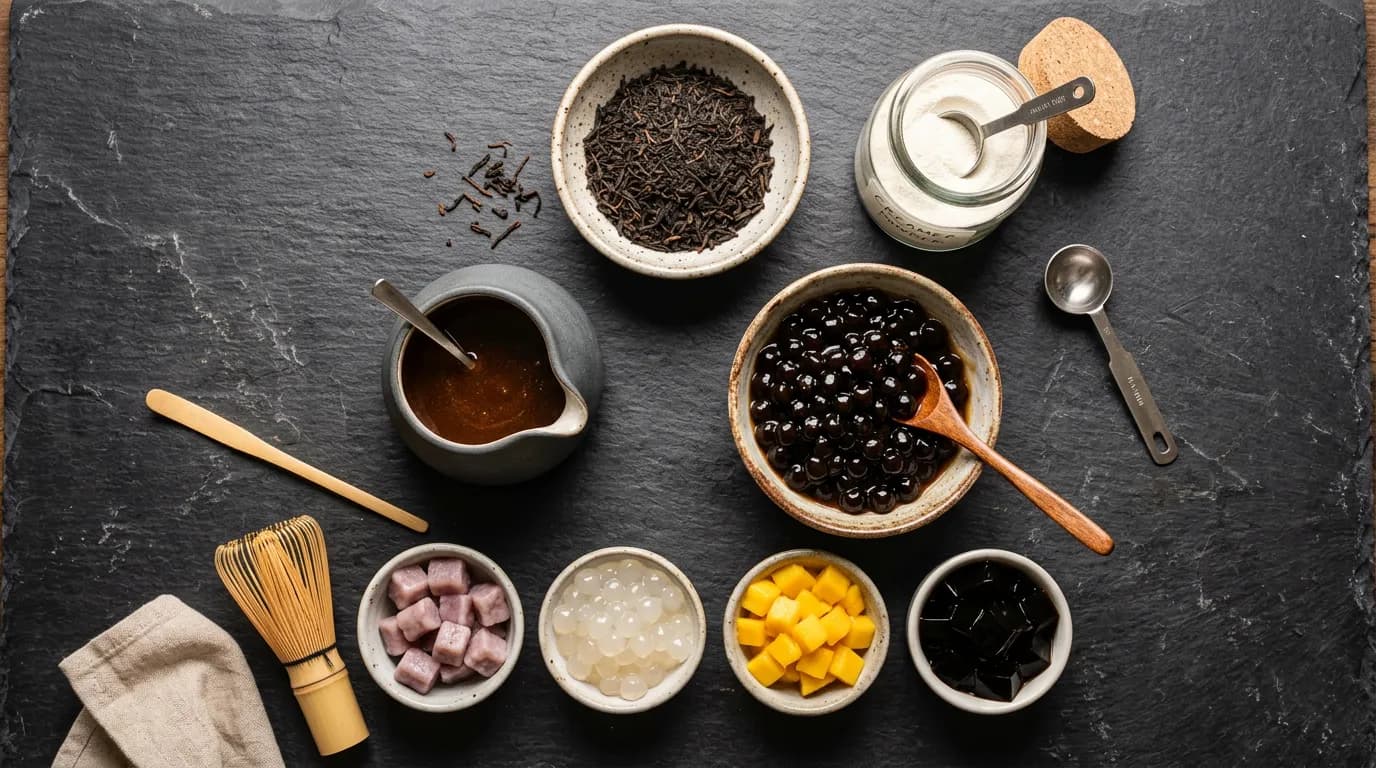 Top 10 Nguyên Liệu Pha Chế Trà Sữa Chuẩn Vị – Bí Quyết Giữ Khách Của Chủ Quán 10 Năm